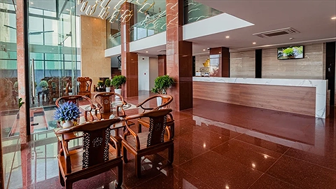 Khu vực lễ tân thực hiện check in & check out