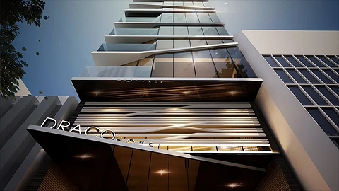 Bên ngoài khách sạn