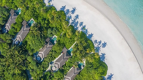 Các Villa trên bờ biển ẩn mình trong rặng cây xanh mát