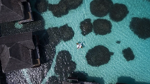 Biển xanh trong vắt chỉ cách phòng ngủ vài bước chân