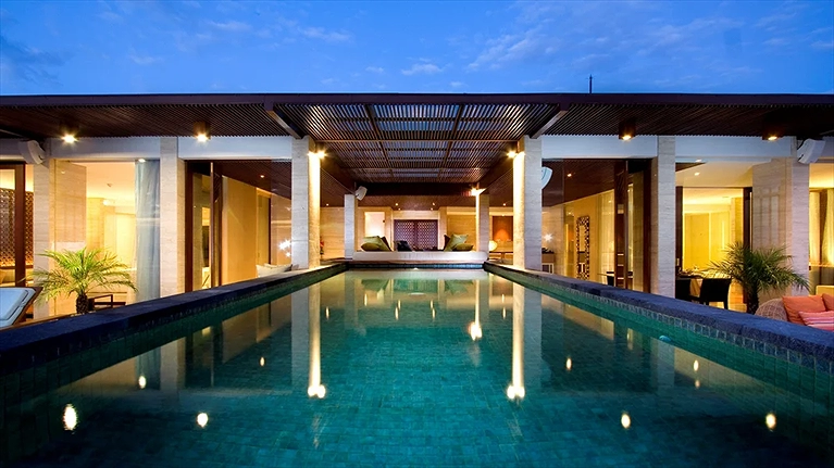 Penthouse Pool By Night