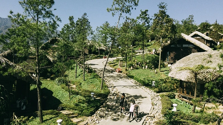 Đoạn đường đến khu Bungalow