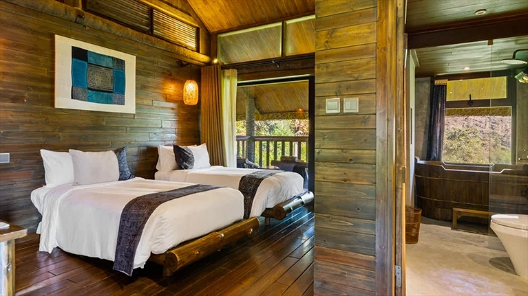 Phòng giường twin khu Bungalow