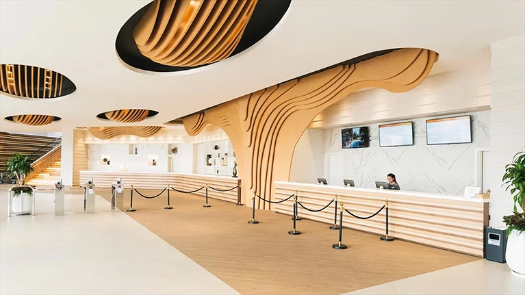 Sảnh lễ tân/cổng vào khu suối khoáng Minera