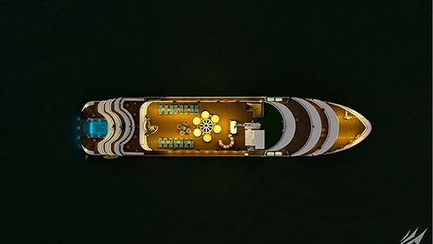 Buổi tối trên boong tàu đẹp lung linh