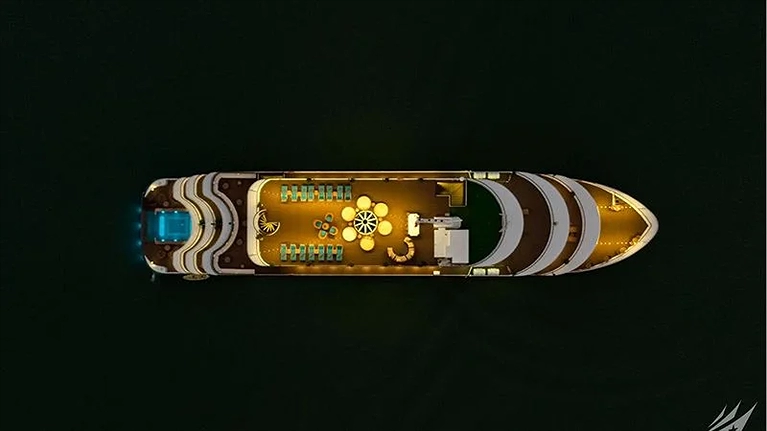 Buổi tối trên boong tàu đẹp lung linh