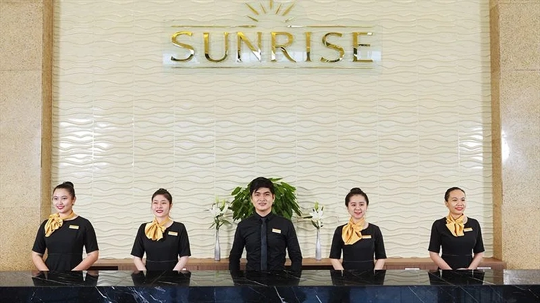 Khu vực tiếp tân thực hiện thủ tục Check-in & Check-out