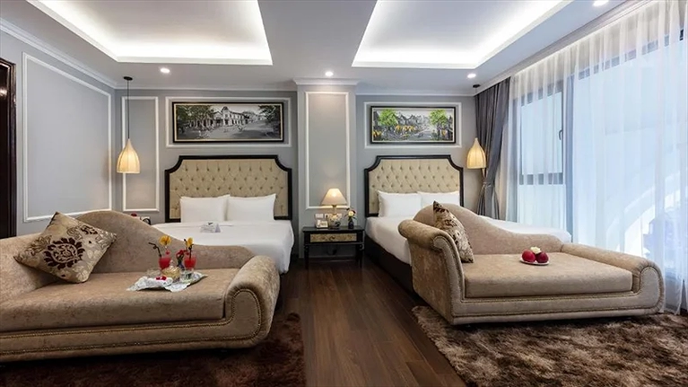 02 Giường Rộng Rãi phù hợp cho gia đình đông người