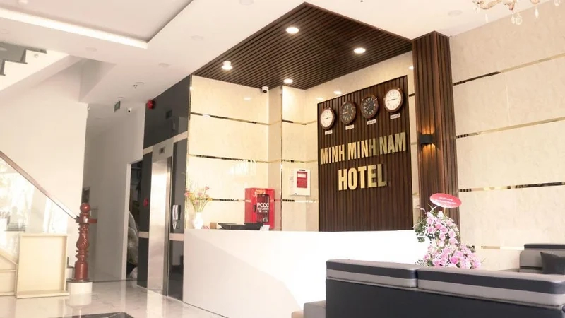Khu vực lễ tân thực hiện thủ tục check in & check out
