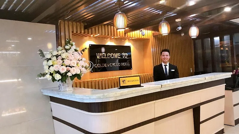 Khu vực lễ tân thực hiện thủ tục check-in & check-out