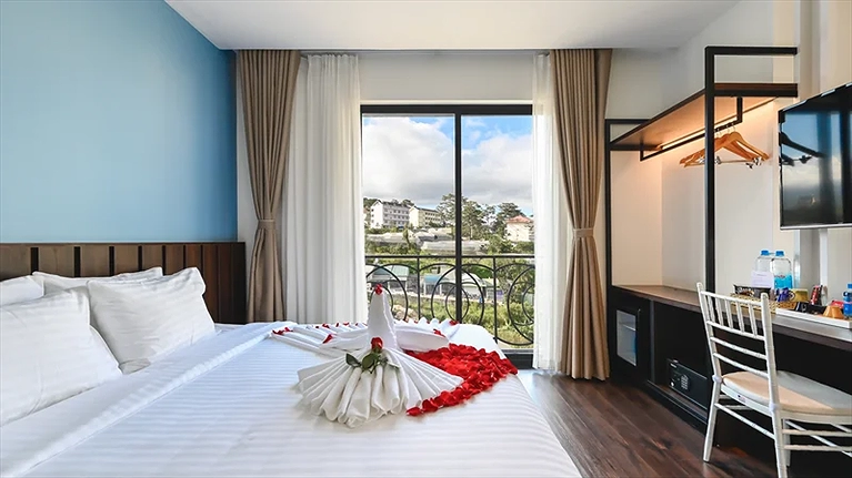 Không gian lãng mạn tại phòng Stillus Suite