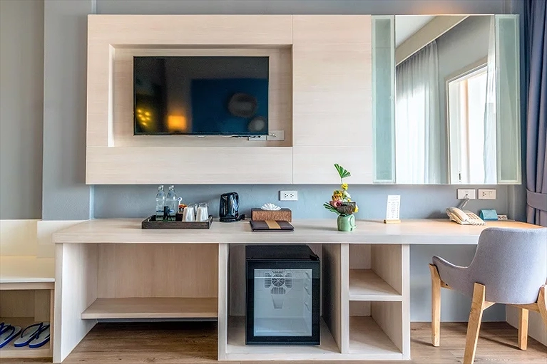 Khu vực làm việc và thư giãn được sắp xếp khoa học