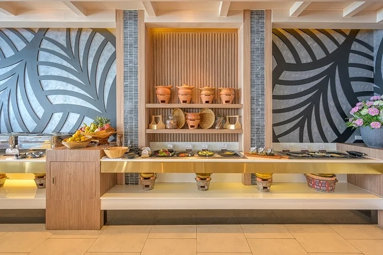 Quầy Buffet được trưng bày độc đáo