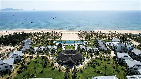 Vẻ đẹp của khu nghỉ khi nhìn từ trên cao