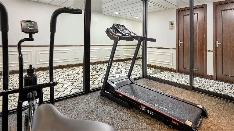 Phòng tập rộng rãi trên tàu rèn luyện sức khỏe