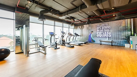 Phòng Gym trang bị dụng cụ hiện đại