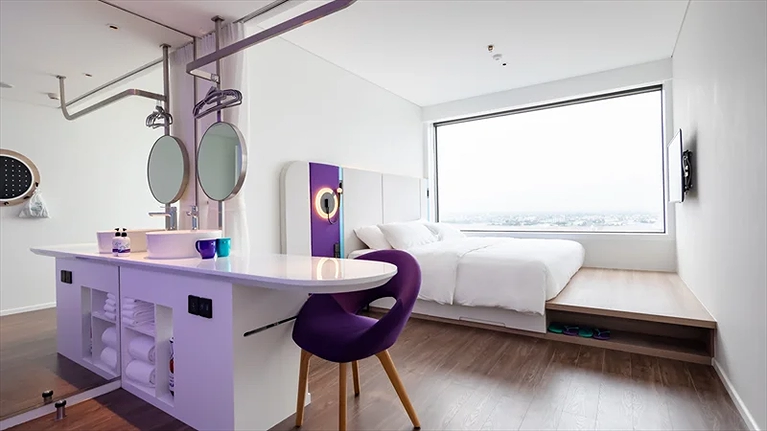 Phòng nghỉ sở hữu thiết kế độc đáo và hiện đại