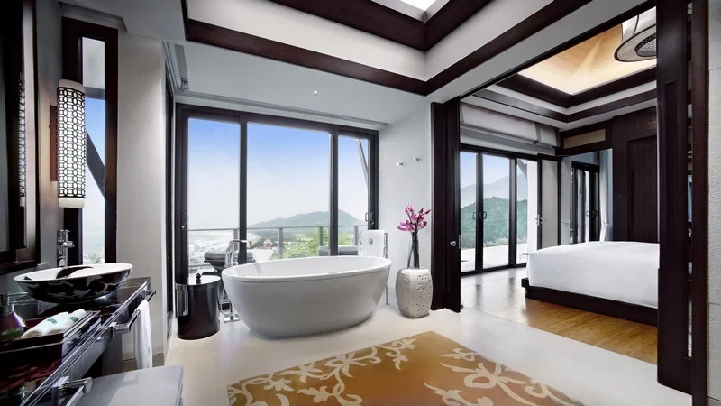 Không gian phòng ngủ và phòng tắm cũng được "mở" tối đa
