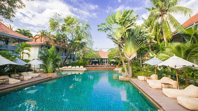 Không gian khách sạn xanh mướt