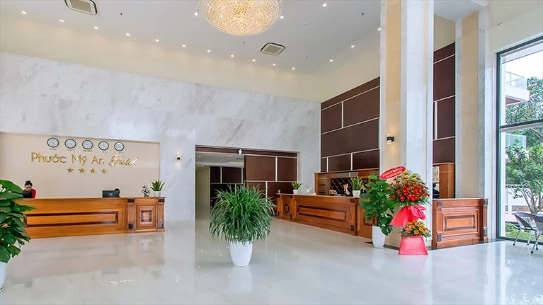 Khu vực lễ tân làm thủ tục Check in và Check out