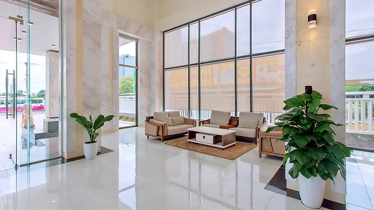 Khu vực lễ tân làm thủ tục Check in và Check out