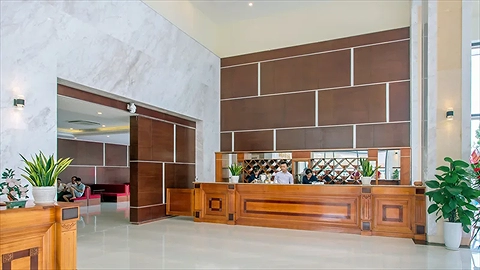 Khu vực lễ tân làm thủ tục Check in và Check out