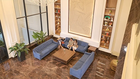 Khu vực sảnh check-in rộng rãi