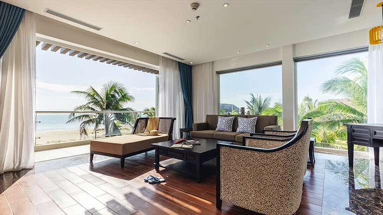 Phòng khách của Villa với không gian rộng lớn