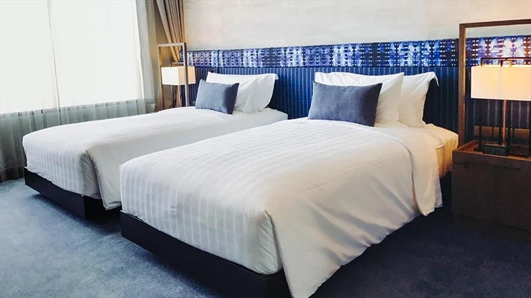 Phòng với 2 giường đơn phù hợp nhu cầu sử dụng