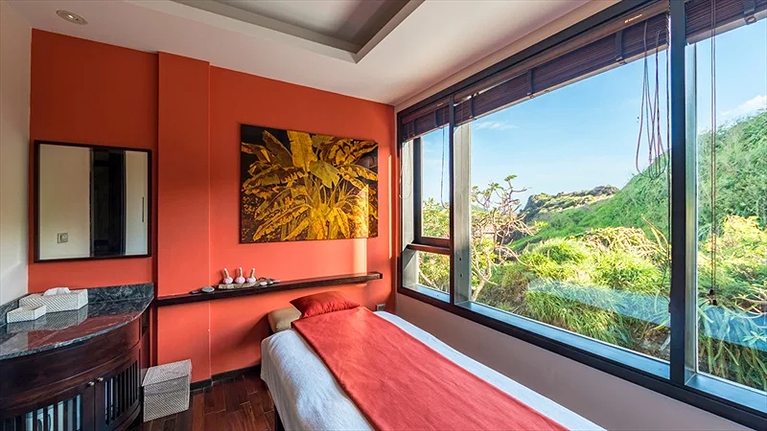 Khu vực Spa riêng tư với khung cảnh thiên nhiên