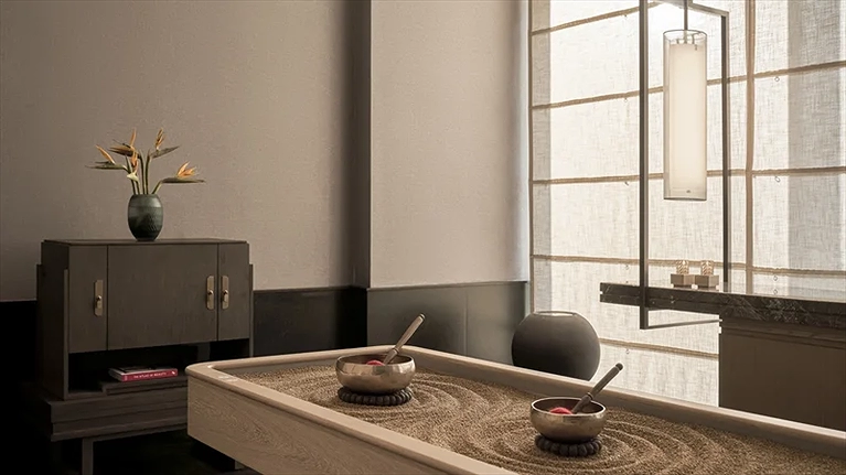 Phòng trị liệu với giường đá Thạch Anh