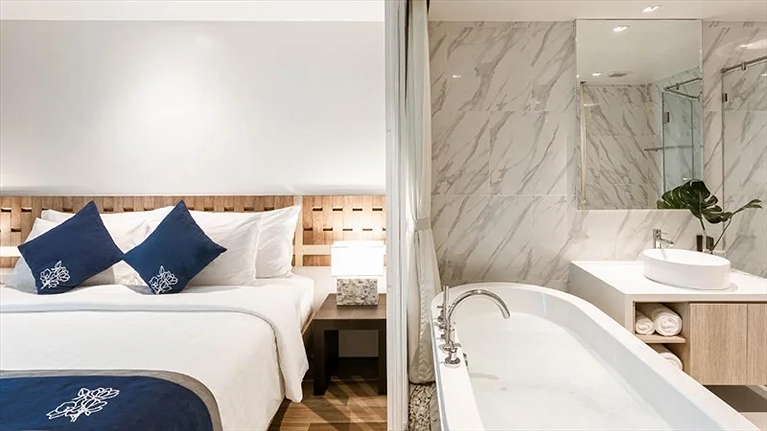 Không gian phòng rộng rãi, thoải mái