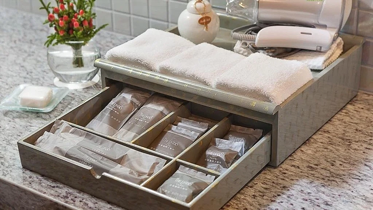 Các vật dụng được sắp xếp ngăn nắp