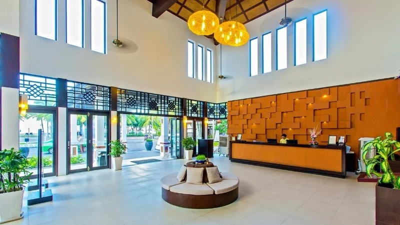 Khu vực lễ tân - nơi làm thủ tục check-in và check-out
