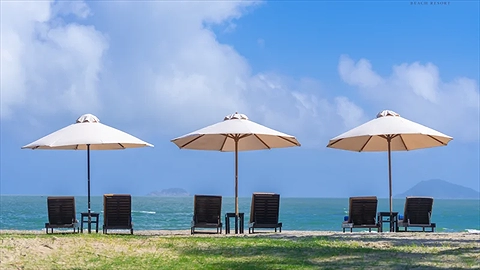Khu vực ghế ngồi trên bãi biển
