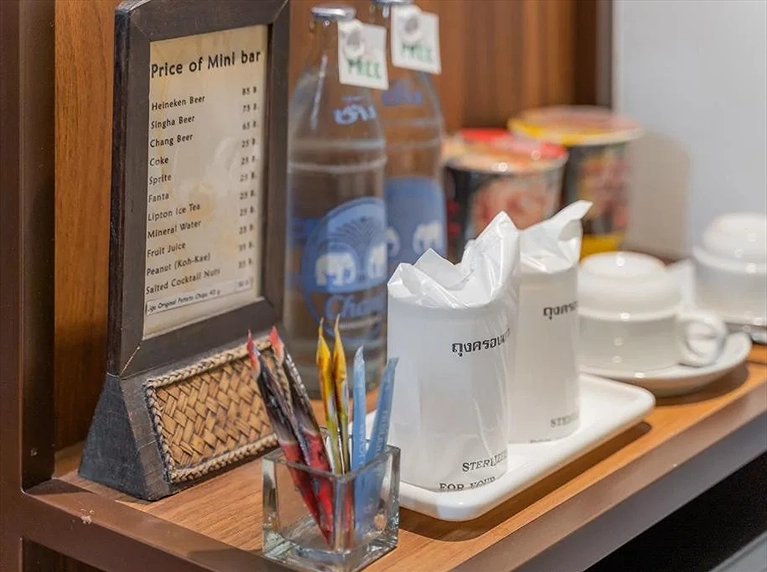 Các vật dụng được bày trí gọn gàng