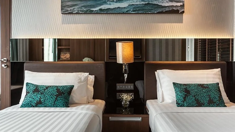 Phòng với 2 giường đơn phù hợp nhu cầu sử dụng