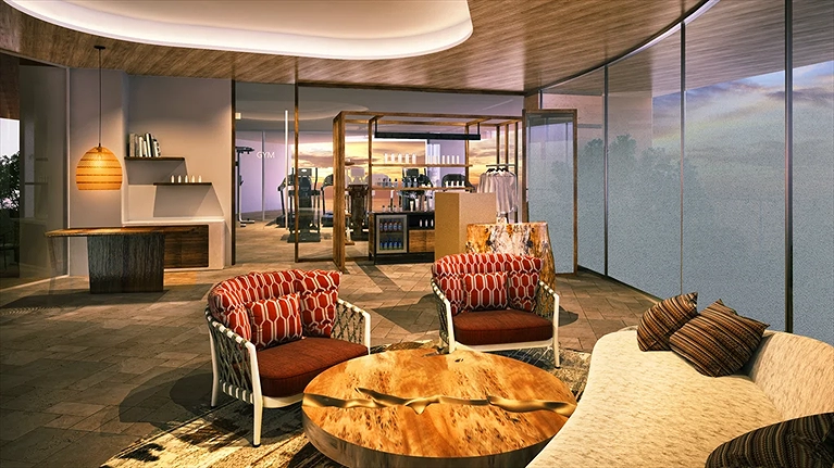 Khu vực chờ Spa và tập thể dục