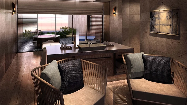 Khu vực chờ trước phòng Spa