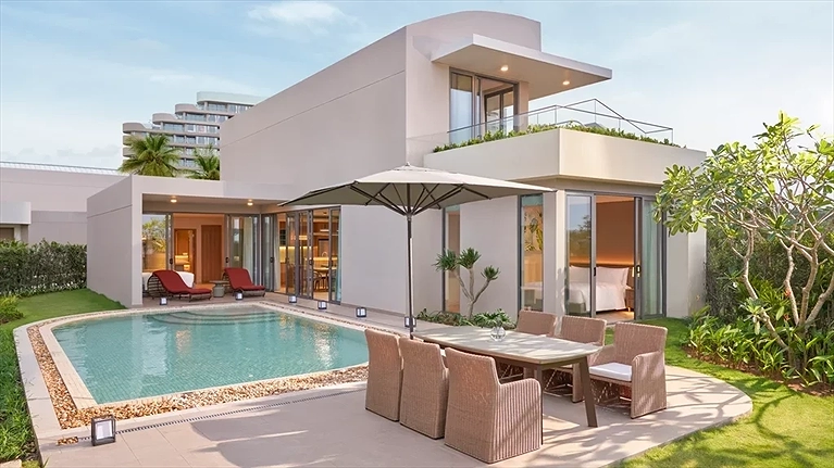 Three Bedroom Duplex Garden Pool Villa