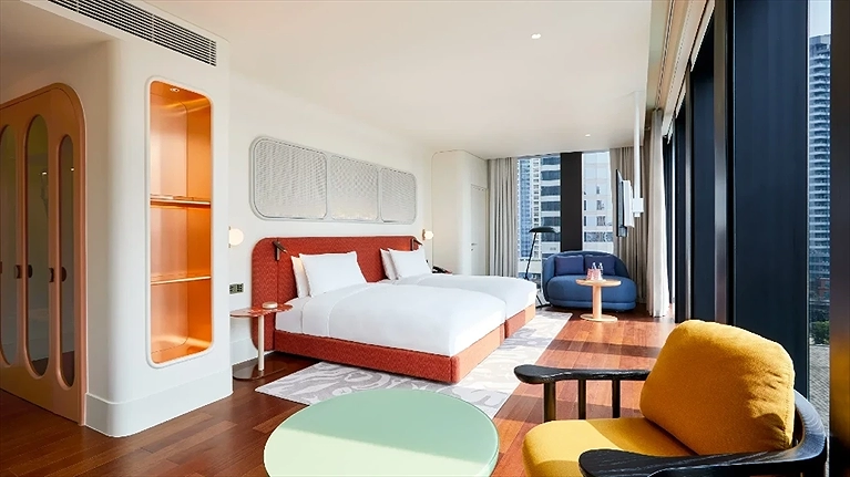 Phòng với 2 giường đơn phù hợp với nhu cầu sử dụng