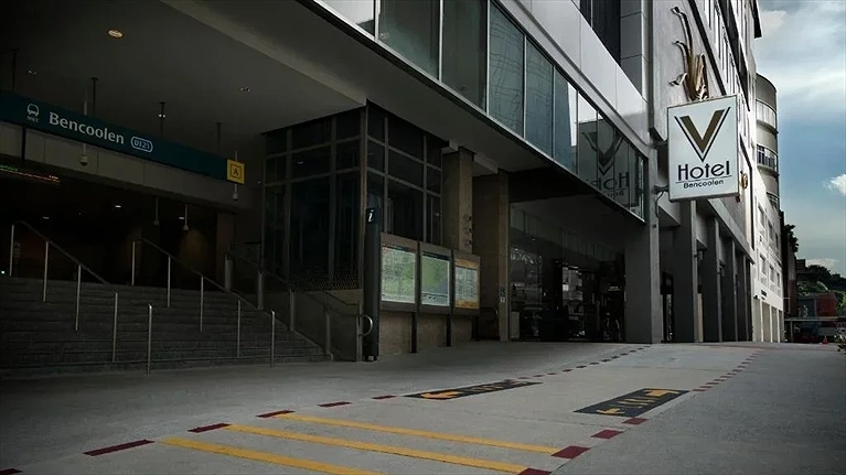 Khu vực phia trước khách sạn