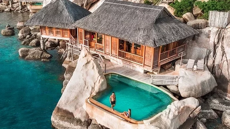 Water Pool Villa, dãy villa nằm bên cánh trái của Khu nghỉ