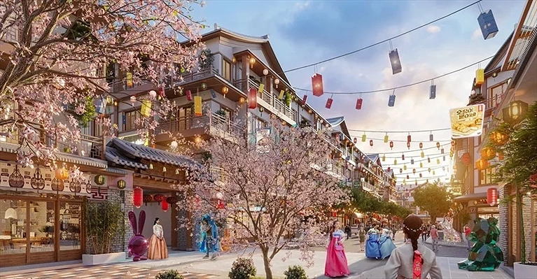 K-Town tạo nên một không gian đa sắc màu đậm chất Hàn Quốc