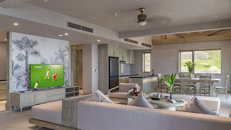 Phòng khách trong villa