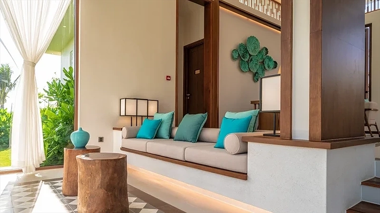 Khu vực tiếp khách tại Vela Spa