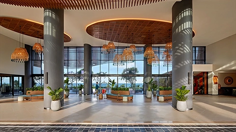 Sảnh check in với thiết kế độc đáo