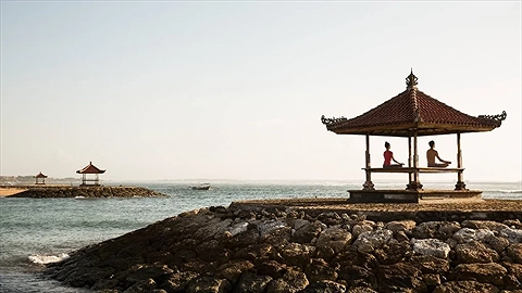 Một góc thư giãn với tầm nhìn ra đại dương