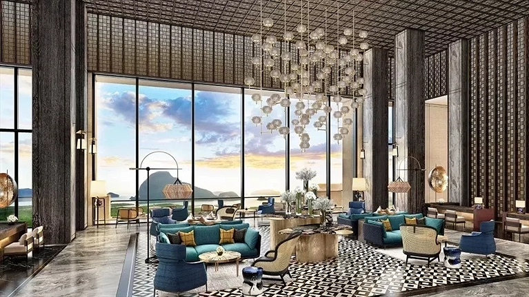 Khu vực sảnh check in hiện đại