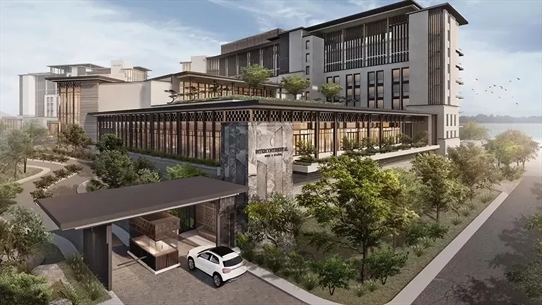 Cổng vào khu nghỉ dưỡng